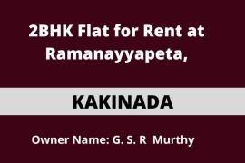 2BHK Flat for Rent at Ramanayyapeta, Kakinada.