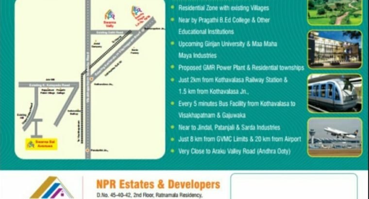 Plots For Sale at Swarna Sai Avenue’s at Cheepuruvalasa village,Visakhapatnam