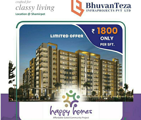 3BHK + 2BHK Flats For Sale at Shamirpet,Hyderabad.