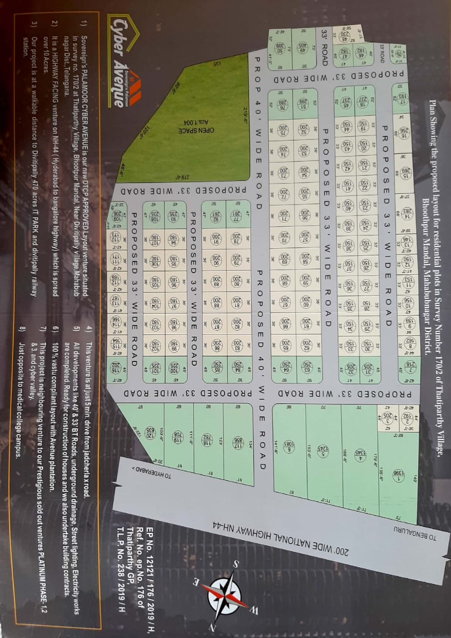 Open Plots For Sale Near Jadcherla, Mahbubnagar.