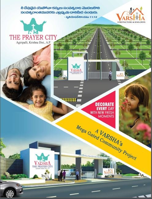 Open Plots For Sale at Prayer City Agiripalli, Krishna Dist.