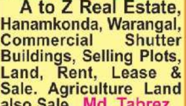 A to Z Real Estate Services, Warangal, Hanamkonda.