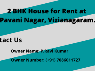 2 BHK House for Rent at Pavani Nagar, Vizianagaram.