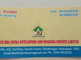 Sree Rba Infra Developers And Housing Private Limited, Hyderabad