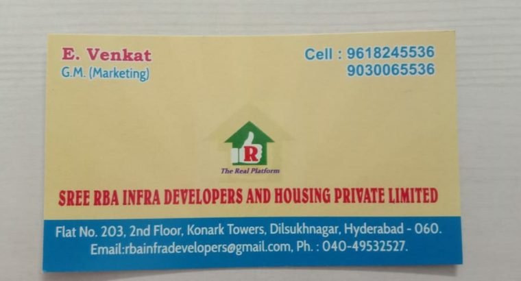 Sree Rba Infra Developers And Housing Private Limited, Hyderabad