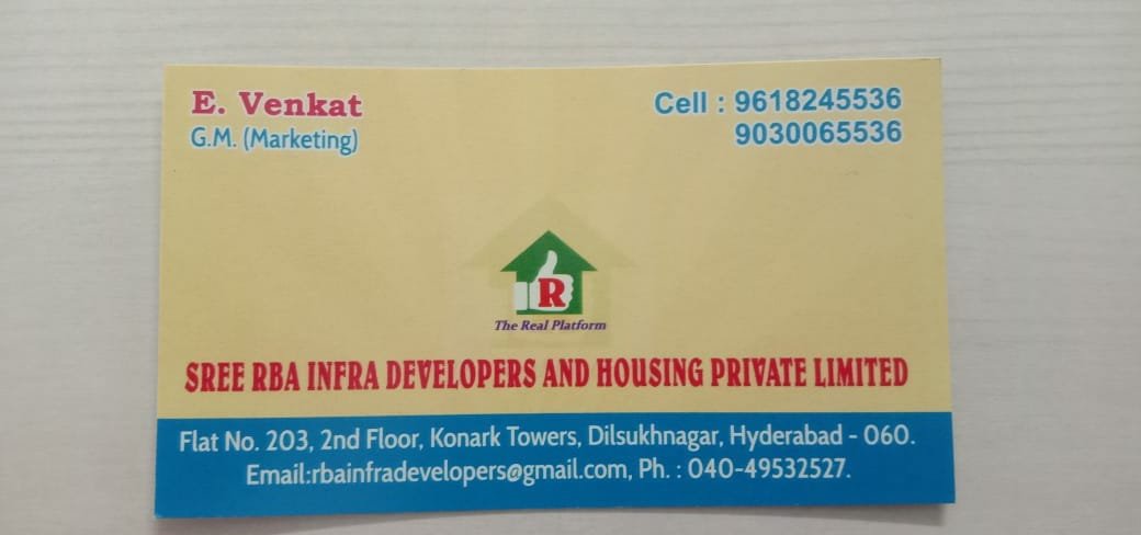 Sree Rba Infra Developers And Housing Private Limited, Hyderabad