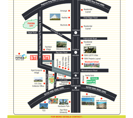 Open Plots For Sale at Premium County Near Tukkuguda, Lemoor.