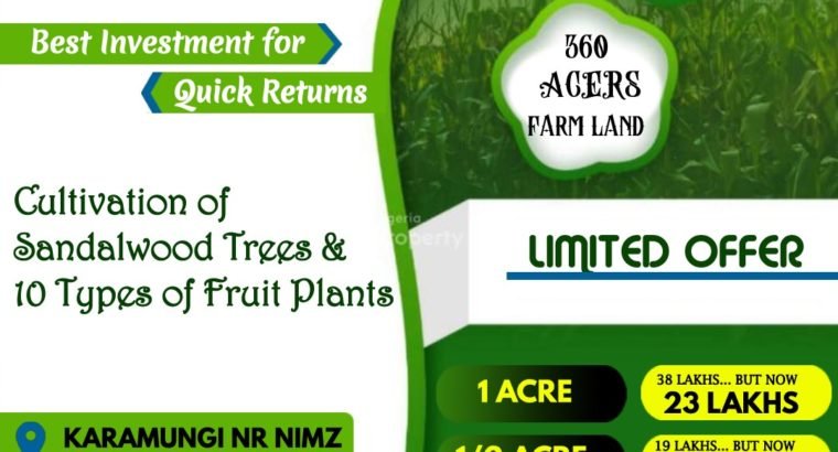 360 Acres of Farm Land For Sale at Narayankhed, Sangareddy District