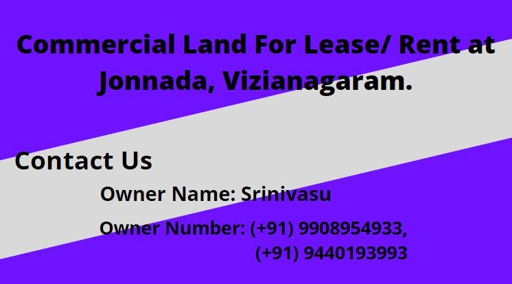 Commercial Land For Lease/ Rent at Jonnada, Vizianagaram.