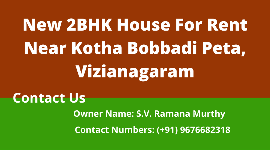 2BHK New House For Rent Near Kotha Bobbadi Peta, Vizianagaram